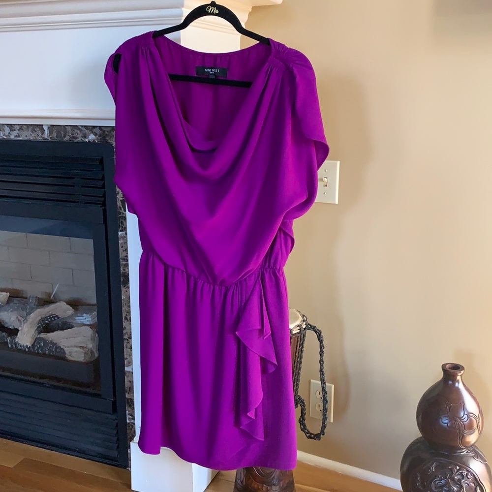 Gorgeous purple dress, Grecian style size 14, by Nine West